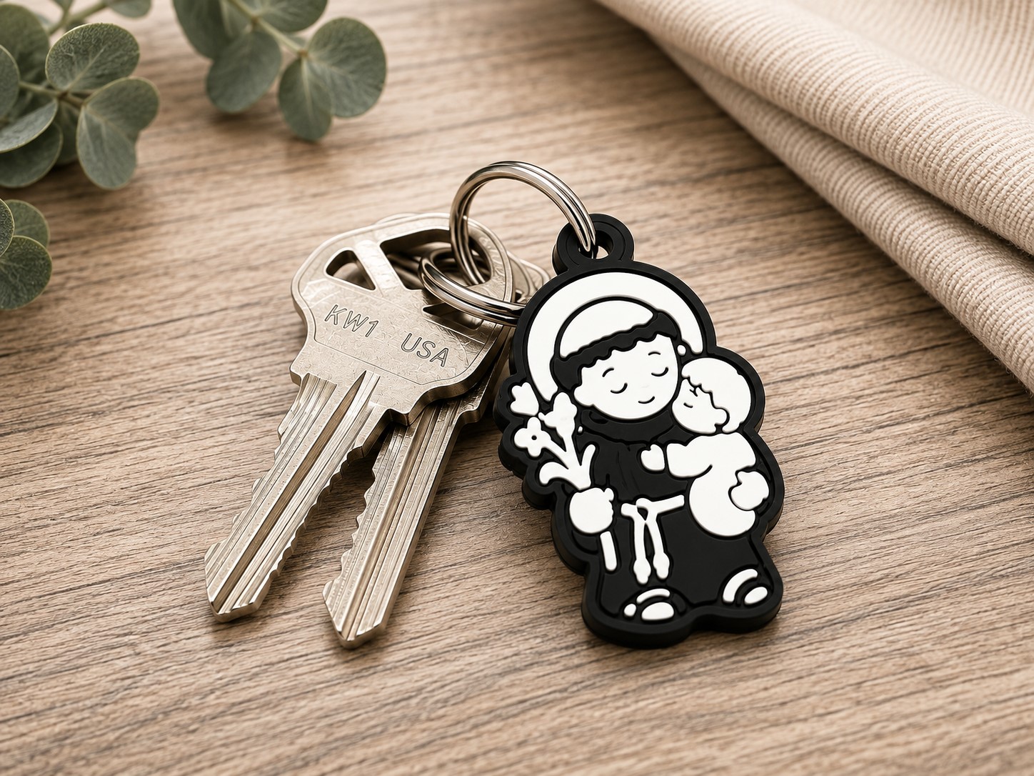 St. Anthony Pocket Saint Keychain