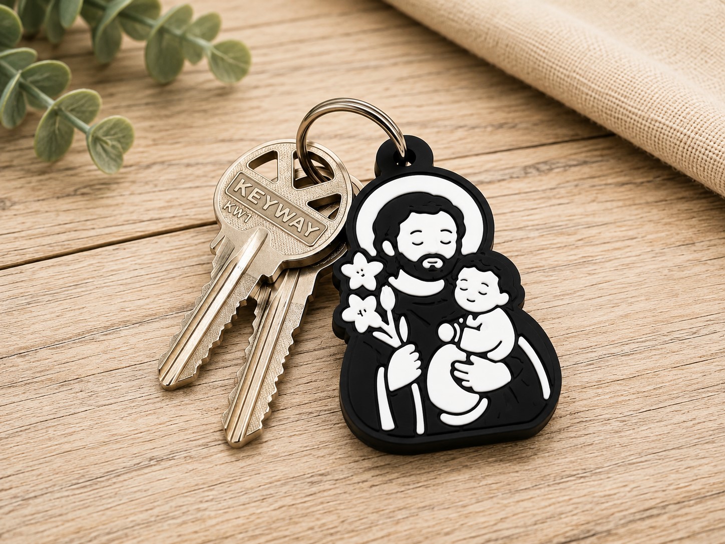 St. Joseph Pocket Saint Keychain