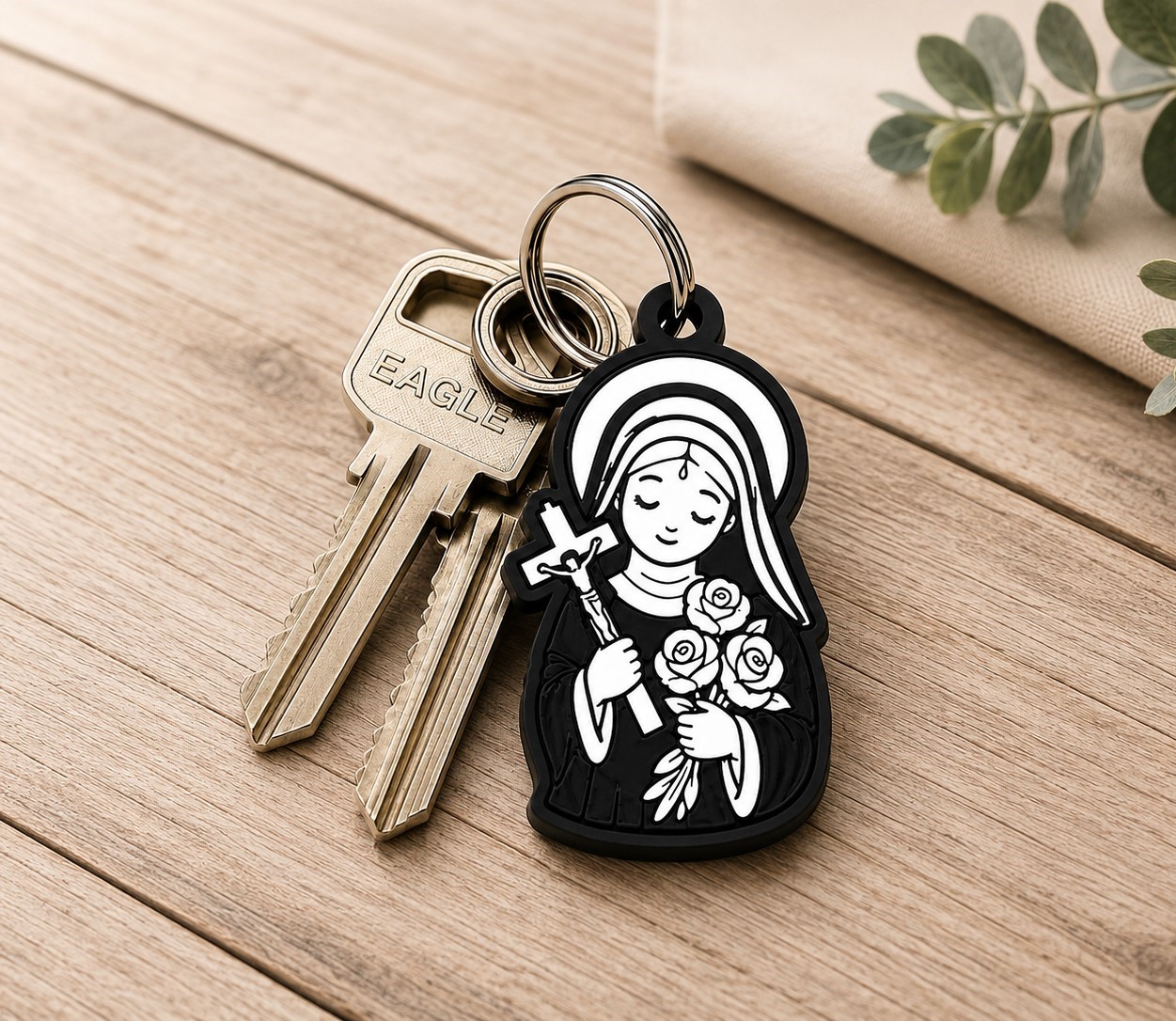 St. Rita Pocket Saint Keychain